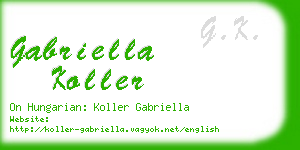 gabriella koller business card